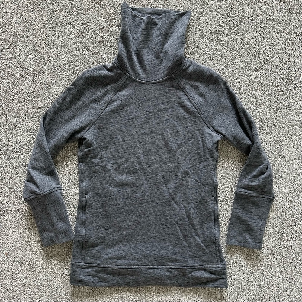 lululemon athletica Charcoal Grey Funnel Neck Pullover